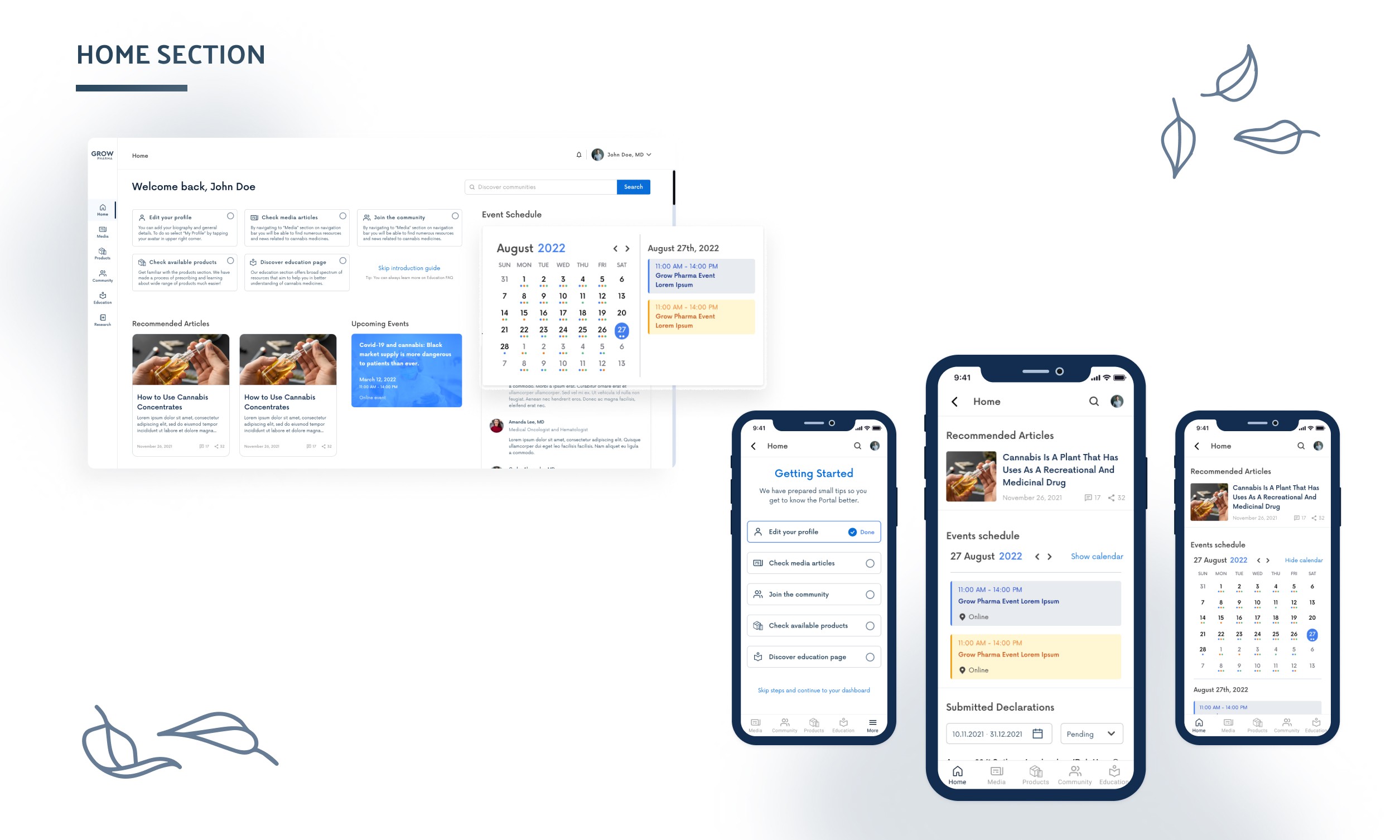 Grow Pharma's Doctors Portal: A Secure, User-Centric Platform for Medical Cannabis Education & Prescription Management full image