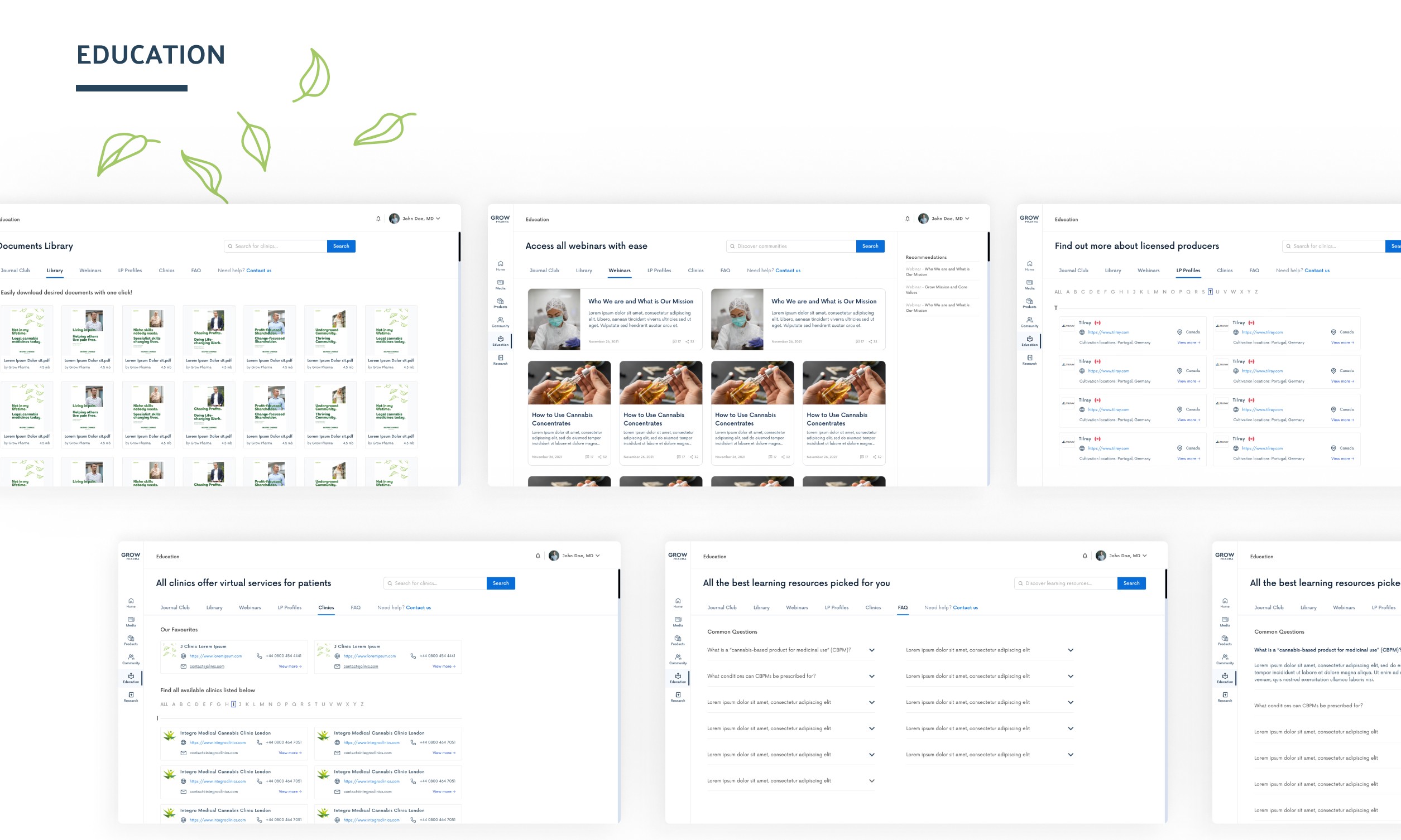 Grow Pharma's Doctors Portal: A Secure, User-Centric Platform for Medical Cannabis Education & Prescription Management image 3