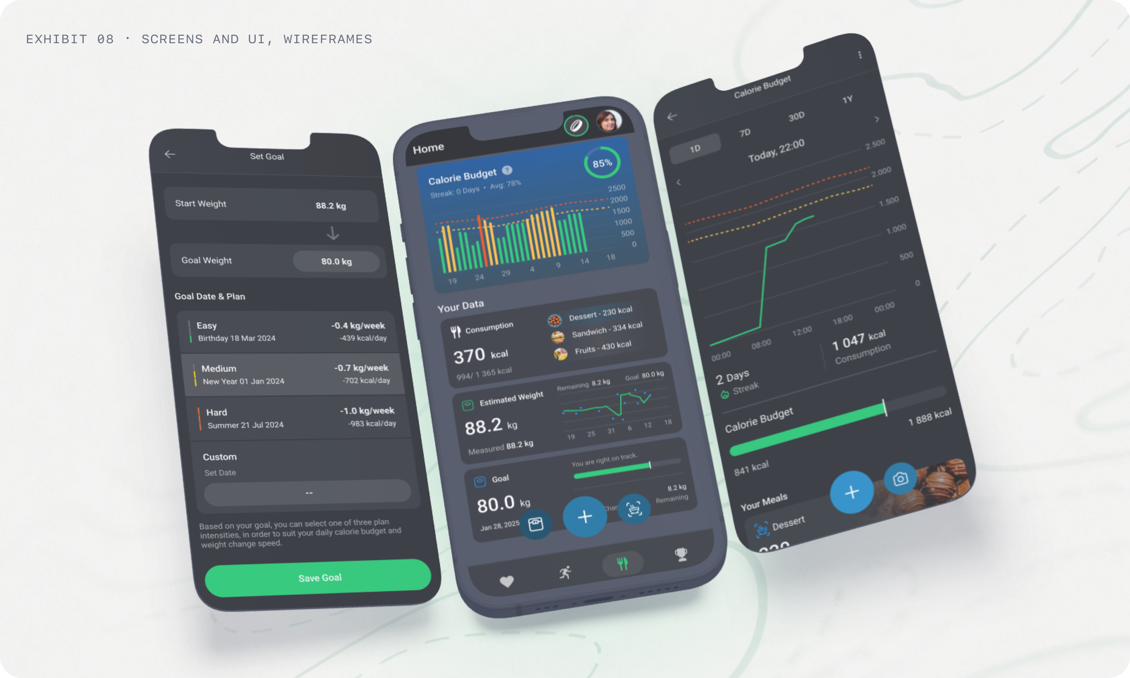 Exhibit 08.0 — Screens and UI, Wireframes